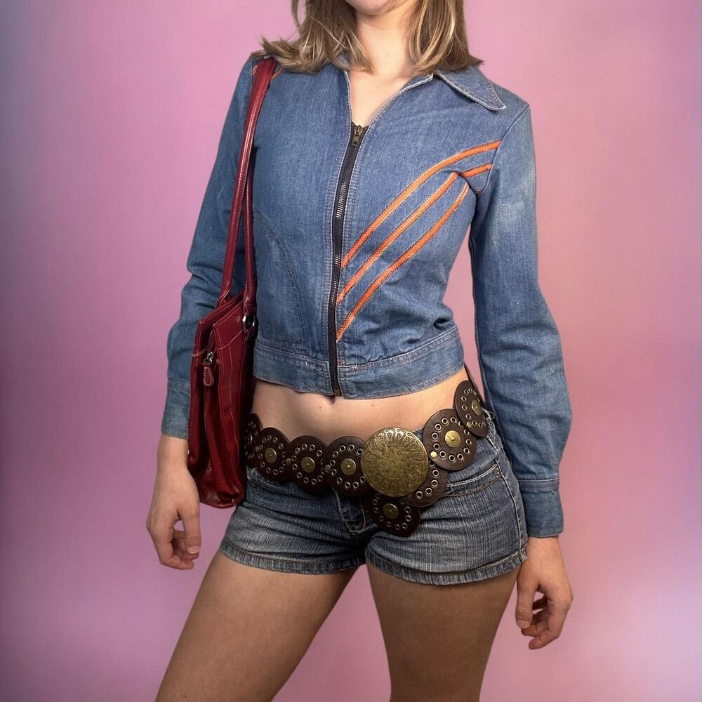 Vintage 70s Faded Glory Embroidered Denim Jacket - image 1